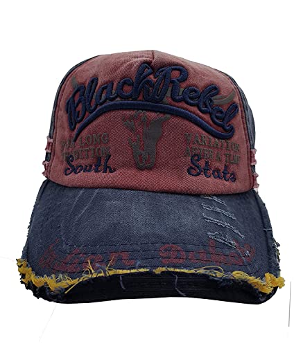 Image of Adjustable Soft Cotton Denim Cap for Men Women Baseball Vintage Washed Distressed Hats Adjustable Stylish Cap Regular Fitted