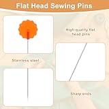 Ouligay 200 PCS Flat Head Sewing Pins Straight Quilting Pins for Dressmaker Craft, Fabric, DIY Projects and Jewelry Decoration Multicolor - Image 3