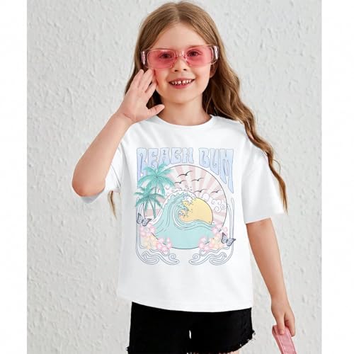 Beach Shirts for Toddler Girls Oversized Beach Bum Shirt Summer Vacation Trip T-Shirts Casual Short Sleeve Tops2