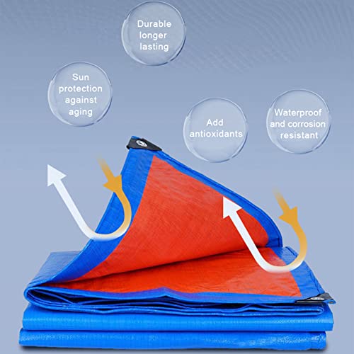 Bâche imperméable bleue 2x1,5 m multifonctionnelle robuste avec œillets intégrés - 5
