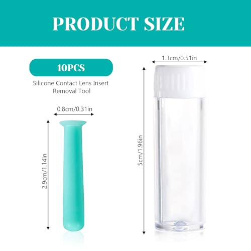 Kontaktlinsen Einsetzhilfe 10 Stück Kontaktlinsen Sauger Kontaktlinsen Einsetzhilfe Weiche Linsen Geeignet zum Tragen von Linsen (Rosa/Blau/Gelb/Grün/Transparentweiß)