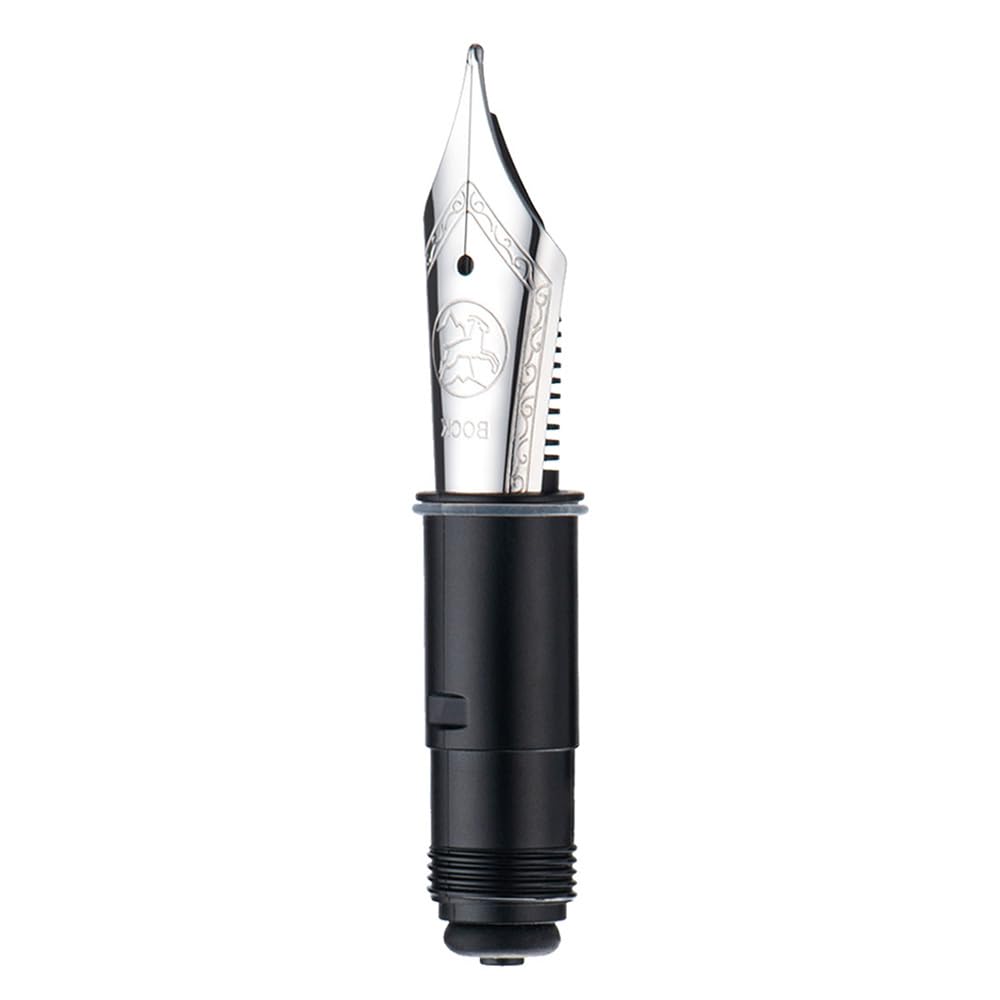 Asvine German Bock #6 Replacement Fountain Pen Nib, Silver Color Broad Point, Equipped with O Rings