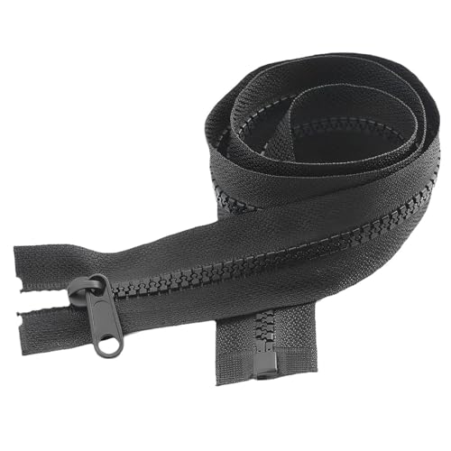GXGM Tirador de Cremallera Extraíble, Tirador de Cremallera Negro de 70 Cm de Largo - Tamaño de Cadena #8 - Cremalleras Divisibles para Chaquetas de Muebles de Costura Deslumbrantes, 1 Pieza