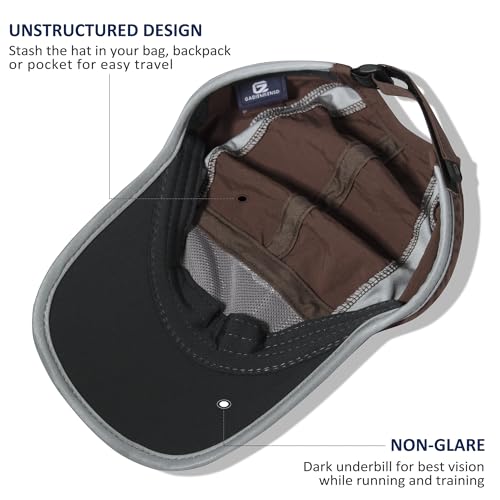 Image of GADIEMKENSD Reflective Folding Outdoor Hat Unstructured Design UPF 50+ Sun Protection Sport Hats for Womens and Mens