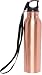 Mindful Design Pure Copper Polished Water Bottle - Leak-Proof Solid Copper Vessel for Ayurvedic Health Benefits (25 oz)