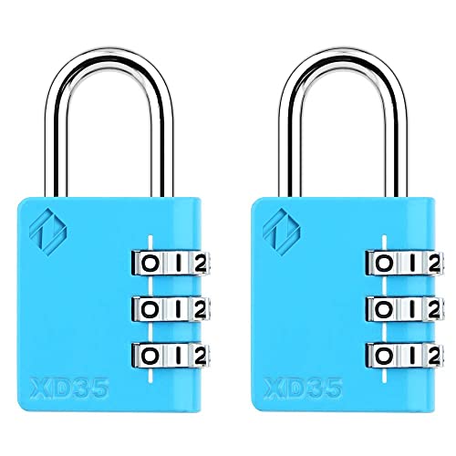 Zarker XD35 Combination Lock 2-Pack Blue