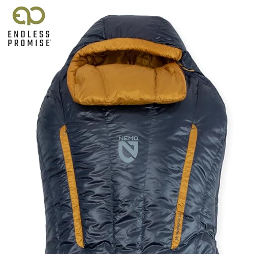 NEMO Equipment Disco Men's & Women's Endless Promise Down Sleeping Bag - Ombre Blue - Men's 15°F/Regular Wide - Image 5
