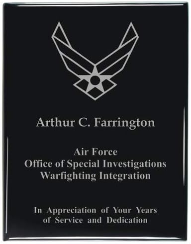 Personalized Wood Plaque Award, 9X12, Black Gloss Finish, Trophy Plaque, Achievement Award, Sports Award, Retirement Plaque, Graduation Award, Engraved Plaque, Corporate Employee Recognition Plaque