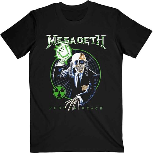 Image of Megadeth T Shirt Rust in Peace Vic Target RIP Anniversary Official Mens Black M