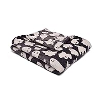 Bedlam - Halloween Geister Fleecedecke (120 x 150cm) - Superweiche & kuschelige Decke in Schwarz - Gruselige Geister - Perfekte Halloween Kuscheldecke für Sofa, Bett oder als Halloween Dekoration