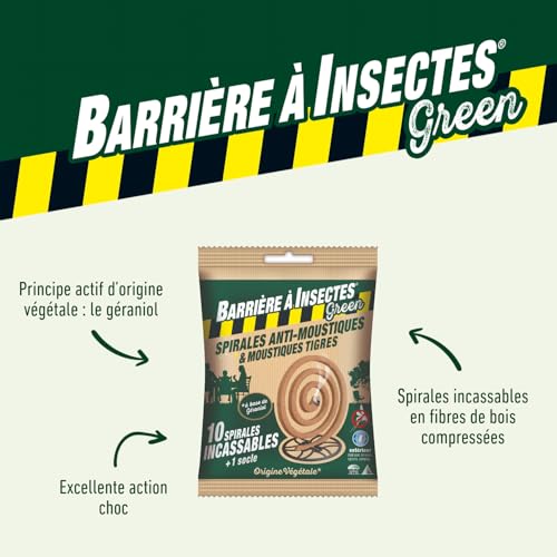 BARRIERE A INSECTES Green Anti-moustiques à Base de géraniol-Sachet de 10 Spirales, Nicht Zutreffend – vue 3