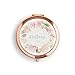 WEDDINGSTAR Custom Engraved Personalized Compact Mirror, Rose Gold - Garden Party