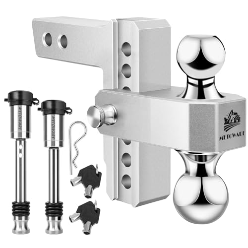 METOWARE Adjustable Trailer Hitch - Aluminum Tow Hitch Fits 2-Inch