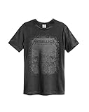 hochwertiger & sauber verarbeiteter Metallica Black Album Logo Print auf dem Amplified Herren T-Shirt