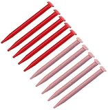 Producto de excelente calidad Einuz Pantalla táctil de plástico lápiz de repuesto para nuevos accesorios de consola de juegos 2DS XL LL (rojo rosa cada 5 piezas)