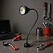 Eujgoov 1000lm 7W LED Work Light with Magnet Base, Flexible Gooseneck, 6000K, CNC Lathe, Auto Repair, Industrial Lighting, Workshop, Store, Reading (US Plug)