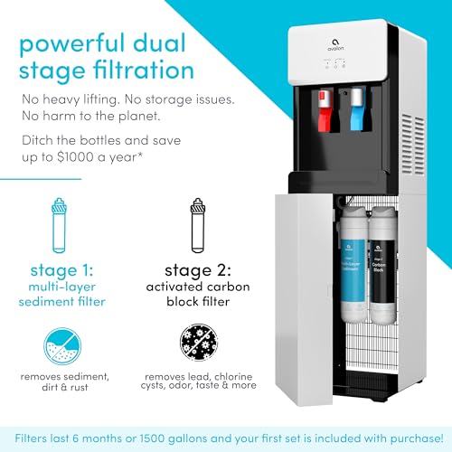 Image of Avalon A7BOTTLELESS Self Cleaning Touchless Bottleless Cooler Dispenser-Hot & Cold Water Child Safety Lock, UL, White