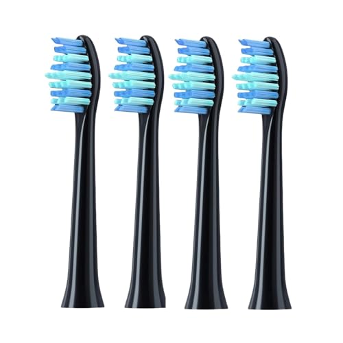 8 Pcs Replacement Brush Heads For Toothbrush Head Teeth Cleaner And With Dust Cover(Black)