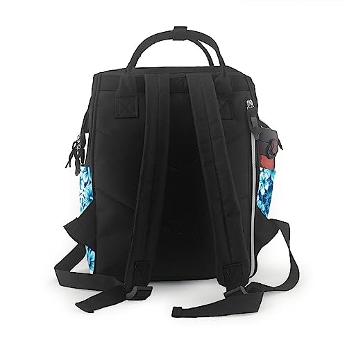 Sac à dos à langer grande capacité et multifonction à motif hawaïen