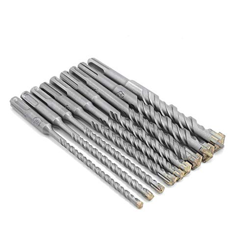 9 piezas de carburo con punta cruzada de 5-16 Mm martillo eléctrico juego de brocas de vástago Sds brocas para mampostería de hormigón