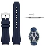Ziknow Cinturino di ricambio in silicone da 20 mm per Omega X Swatch Moonswatch Speedmaster con estremità curva di ricambio per Moonwatch 1965 uomo donna, Misura unica, Sill, No.