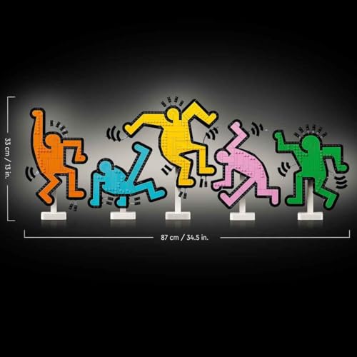 Image of LEGO Art Keith Haring - Dancing Figures Living Room Decor 31216 Building Blocks for 18+ Gift