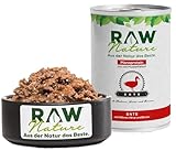 RAW Nature - Ente Pur 6x400g - Mit Hirse und Birne - Nassfutter für Hunde - Hoher Fleischanteil - Monoprotein - Alleinfuttermittel - Getreidefreies Hundefutter (6er Pack)