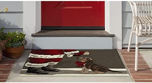 Liora Manne FrontPorch Indoor/Outdoor Hand Tufted Durable Area Rug - Transitional Pet Animal Decorative (Good Dog Grey) (2'6" x 4')