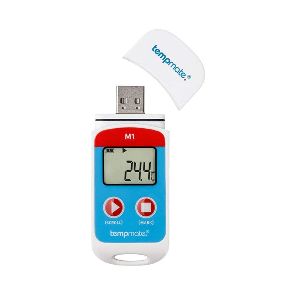 *En tus manos en 2 días* Registrador de temperatura multiusos (-22 °F a 158 °F) para cadenas de frío, productos farmacéuticos, cajas de vacunas, bancos de sangre, |Tempmate M1|