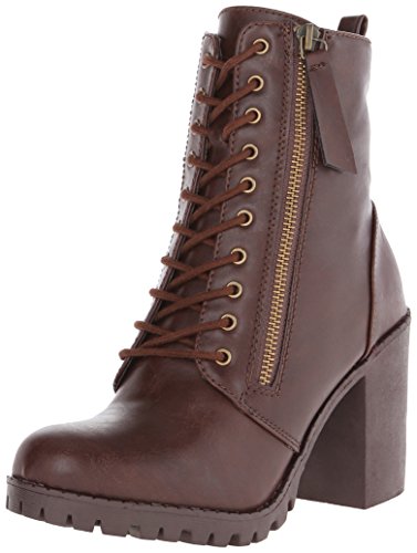 Image of Soda Women's Malia Faux Lace Up Chunky Lug Sole Combat Boot