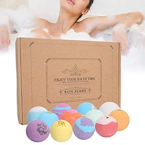 12-delige Badzoutbommen Badbal Cadeauset Geur Essentiële Olie Aromatherapie Hydraterende Exfoliërende Voetbad Bal Set…