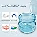 Maoerdental Retainer Cleaner Case,Double Layer No-Leak Denture Cup for Soaking Dentures, Denture Bath for Invisalign Aligner,Retainers,Mouth Guard,Night Guard (Blue)