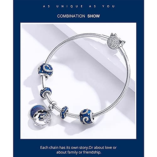 Dije para pulsera europea en plata ley 925 antialérgica 5