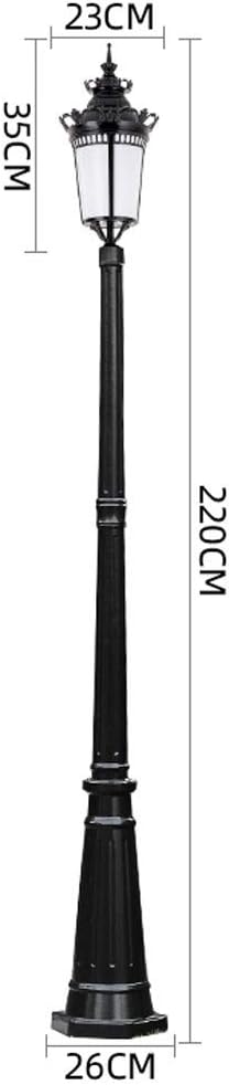 Lámpara de poste exterior negra 220 cm altura miniatura 3