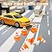 8pcs Mini Traffic Cones, 1.38in Small Safety Construction Cones Road Tiny Caution Signs Miniature Traffic Safety Signs Barricades for Micro Street Scene