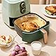 2 Sets Silikon-Magnetschnalle Heißluftfritteusen, Magnete für Heißluftfritteuse für Backpapiereinlagen Verhindert das Verbrennen von Papier Küchenzubehör (Grau)