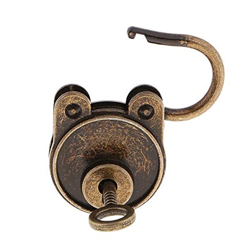 URJIX™ 2xVintage Antique Style Mini Bear Shape Locks Key Lock for Bags Bronze-image-22