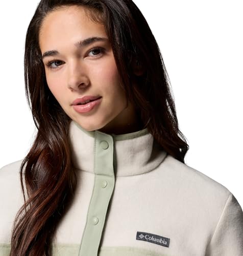 Image of Columbia Womens Benton Springs Half Snap II Pull Over Fleece Jacket, Dark Stone /Canoe /Vintage Blue, 3X