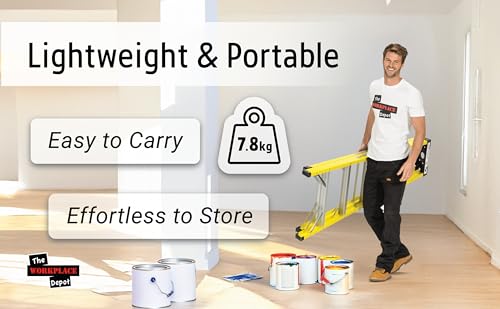 The Workplace Depot 6 Tread Fibreglass Step Ladder – Lightweight, Stable & EN-131 Certified – Professional-Grade Ladder for Electrical & Industrial Use 5 The Workplace Depot 6 Tread Fibreglass Step Ladder – Lightweight, Stable & EN-131 Certified – Professional-Grade Ladder for Electrical & Industrial Use - Image 5