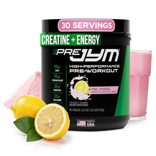 Image of JYM Supplement Science Pre JYM Pink Lemonade Pre Workout Powder for Men & Women, BCAAs, Nootropics, Creatine HCI, Citrulline, Beta-Alanine, Betaine, Taurine, Huperzine, 30 Servings