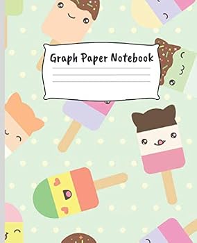 Paperback Graph Paper Notebook: Composition Notebook For Maths And Science - Kawaii Ice Cream Design - Quad Ruled 5x5 Grid Paper For Students - (7.5 x 9.25) (Graph Paper Composition Notebooks) Book