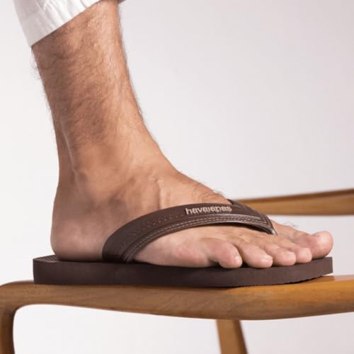 Chinelo Havaianas Hybrid BE Tira Larga Sola Reforçada Dia a dia Casual Moda (CAFE/CAFE, BR, Adulto,