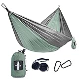 Ultimate Freeway Portable Camping Hammock Double & Single Hammock with 2 Tree Straps for Backpacking