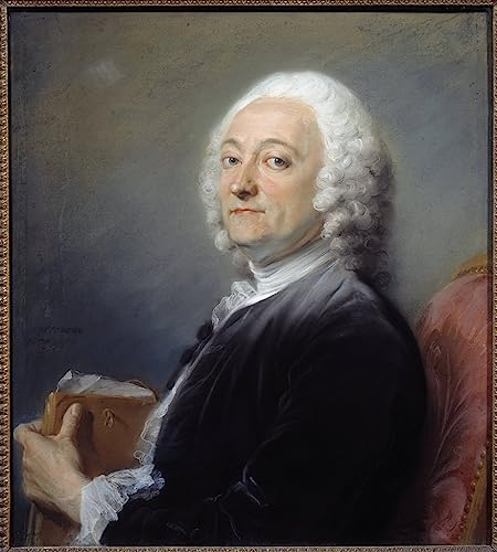 Affiche dart Hubert Drouais par Perronneau élégance pastel pour salon raffiné