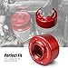 Bevinsee Power Steering Reservoir Cap Kit Compatible with BMW E46 E90 325i 328i 330i M54 N54 Engines E36 E85 Z4 E53 E83 E84, Red, Aluminum