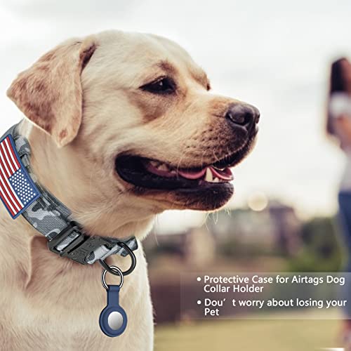 Image of DAGANXI Tactical Dog Collar, Adjustable Military Training Collar Nylon Pet Collar with Control Handle and Heavy Metal Buckle for Medium Large Dogs, with Patches and Case