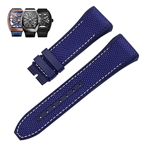 Bracelet Franck Muller V45 en nylon et cuir noble avec boucle pliante élégante