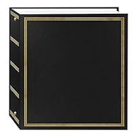 Pioneer TR-100/BK Fotoalbum, magnetisches 3-Ring-Album mit 100 Seiten, Schwarz