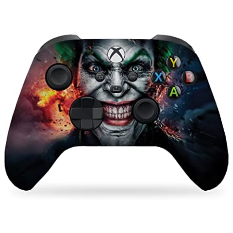 DreamController Jokker Custom X-box Controller Wireless compatible with X-box One/X-box Series X/S Proudly Customized in USA with Permanent HYDRO-DIP Printing (NOT JUST A SKIN) Cover