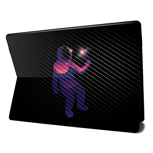 Image of MightySkins Carbon Fiber Skin for Microsoft Surface Pro X - Astronaut | Textured Carbon Fiber Finish | Easy to Apply, Remove, and Change Styles | Made in The USA